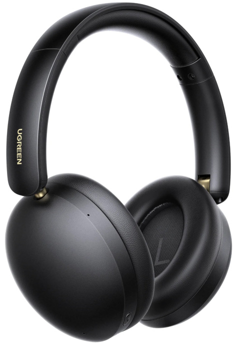 Наушники UGREEN HP205-45018 Studio Max2 Black беспроводные, накладные, акустическое оформление: закрытое, микрофон, регулировка громкости, диапазон частот: 20-20000 Гц, зарядка: USB Type C, радиус действия: 10 м