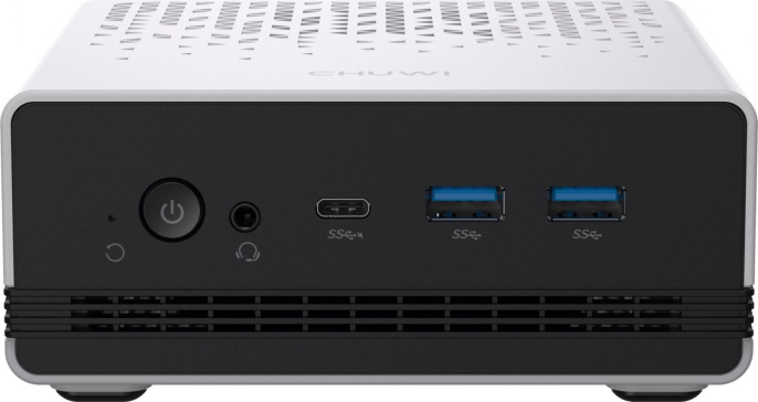ПК Мини Chuwi UBox Ryzen 5 6600H 3.3 16Gb SSD512Gb 660M Windows 11 Pro 2x2.5GbitEth WiFi BT 90W белый/черный