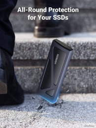 Бокс внешний для жесткого диска UGREEN CM578 15512 M.2 NVMe SSD Enclosure с кабелем USB-C к USB-C и USB-C к USB-A. Цвет: серый космос (15512_)