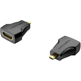 Переходник видео VENTION AITB0,  HDMI (f) -  Micro HDMI (m),  ver 1.4,  GOLD,  черный