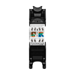 Модуль-вставка Keystone Jack RJ-45 ExeGate KJ-8P8C-U-C5e-180-TL (Кат.5e, неэкранированная, 180 градусов, IDC Toolless (без инструмента)) EX297343RUS