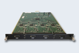 TNTV/TNT MMS-4I-HDMI Карта интерфейсная, HDMI+AUDIO, 4 внешних входных порта: HDMI+MINIJACK, интегрированный конвертер видеоразрешений/scaler;для коммутаторов серии MMS-xxxxIPB