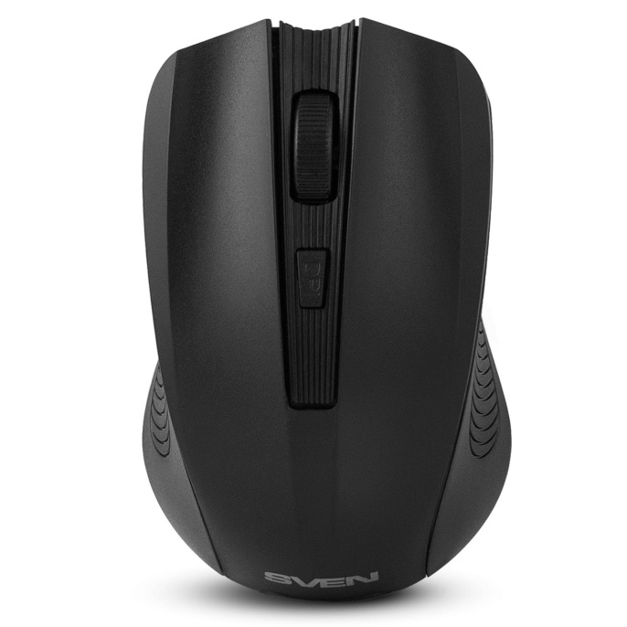 Беспроводная мышь SVEN RX-400W чёрная 3+1кл. 600/1000/1400DPI, блист SV-014674