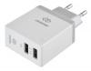 Сетевое зарядное устройство Digma DGWC-2U-3A-WG,  2xUSB-A,  15.5Вт, 3.1A, белый