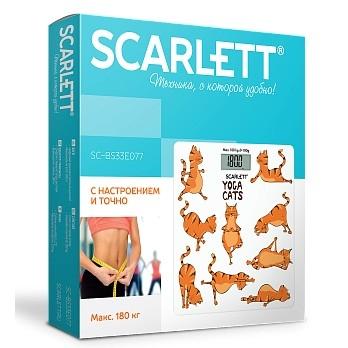 Весы напольные электронные Scarlett SC-BS33E077 макс.180кг белый