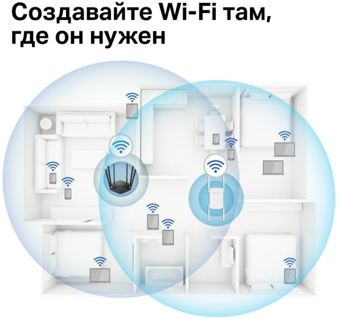 Повторитель беспроводного сигнала MERCUSYS ME50G,  белый
