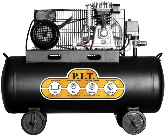 Компрессор поршневой P.I.T. PAC100-C1 безмасляный