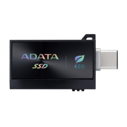 Твердотельный накопитель ADATA External SSD SC730, 512GB, Type-C, Type-A, USB 3.2 Gen2, R/W 600/600 MB/s, 36.8x23.8x9.7mm, Black 5 лет (SC730-512G-CACTI)