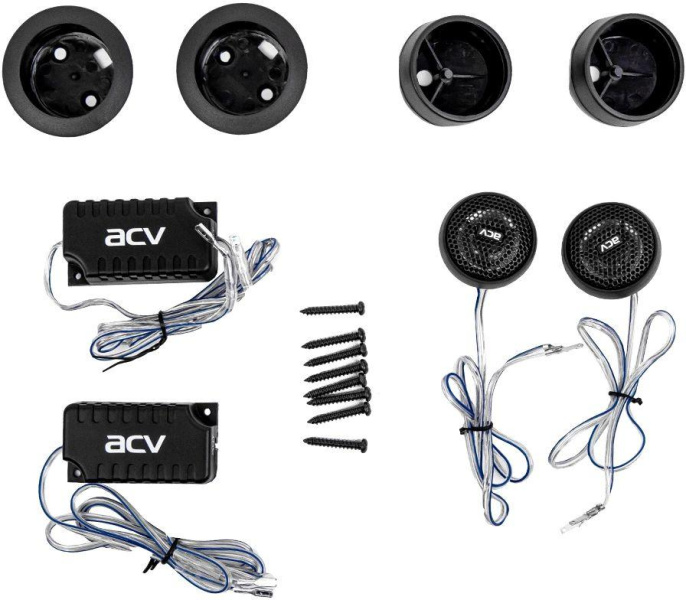 Колонки автомобильные ACV TWN-13, 2.8 см, комплект 2 шт. [29127]