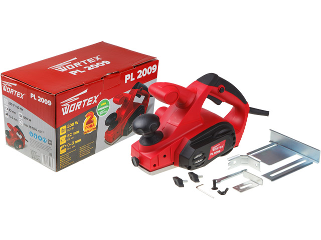 Рубанок электрический WORTEX PL 2009 в кор. 800 Вт, шир. до 82 мм, глуб. до 3.0 мм PL200900011