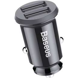Автомобильное зарядное Baseus CCALL-ML01 Grain Car Charger 2 USB 3.1A Black c функцией быстрой зарядки, 2 разъема, 3.1А