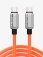 Кабель USB-C CABLETIME CU04L (CT-CM240-ZSO2) 2 м, 480 Мбит/с, 240 Вт, PD 3.1 и QC 4.0., оранжевый,  для быстрого заряда смартфонов и ноутбуков