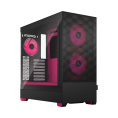 Корпус Case Fractal Design Pop Air RGB Magenta Core TG Clear Tint, Midi-Tower, 3x120mm RGB, 2xUSB-A 3.2 ATX, mATX, mITX Black/Magenta FD-C-POR1A-03