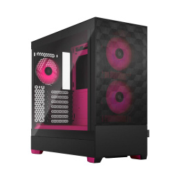 Корпус Case Fractal Design Pop Air RGB Magenta Core TG Clear Tint, Midi-Tower, 3x120mm RGB, 2xUSB-A 3.2 ATX, mATX, mITX Black/Magenta FD-C-POR1A-03