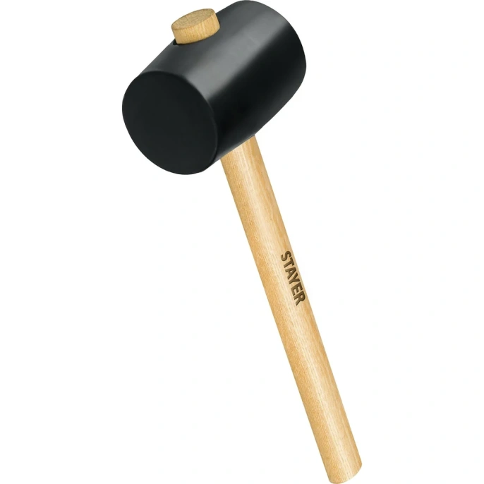 Чёрная резиновая киянка STAYER 340 г 20505-55