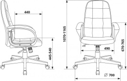Кресло руководителя Бюрократ CH 002 Fabric песочный Light-21 крестов. пластик
