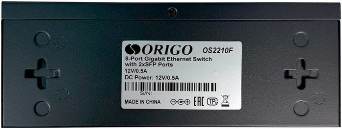 Настраиваемый коммутатор Origo OS2210F/A2A ((smart), настольный/настенный, матрица 20 Гбит/с, 1.5 Mpps, 8xGbit, 2xSFP