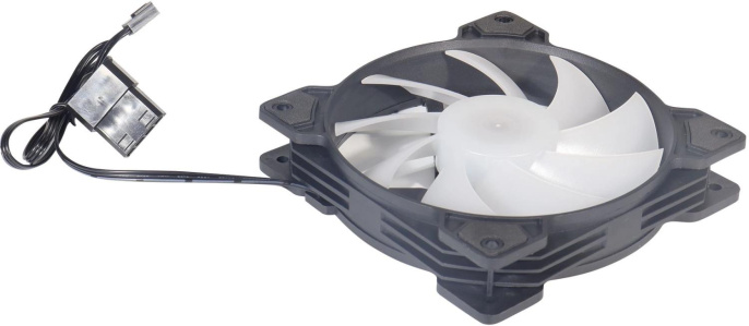 Вентилятор для корпуса Оклик OG-CF120RGB1-BK RGB 120х120x25 черный 3-pin 4-pin Molex 23дБ Ret