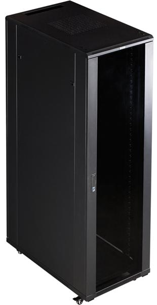 Шкаф коммутационный LanMaster TWT-CBB-18U-6X8-G1 напольный,  стеклянная передняя дверь,  18U,  600x800 мм