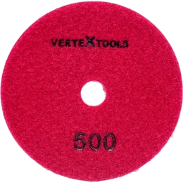 Круг алмазный гибкий шлифовальный для полировки мрамора (100х3х15 мм; Р500) vertextools 12500-0500