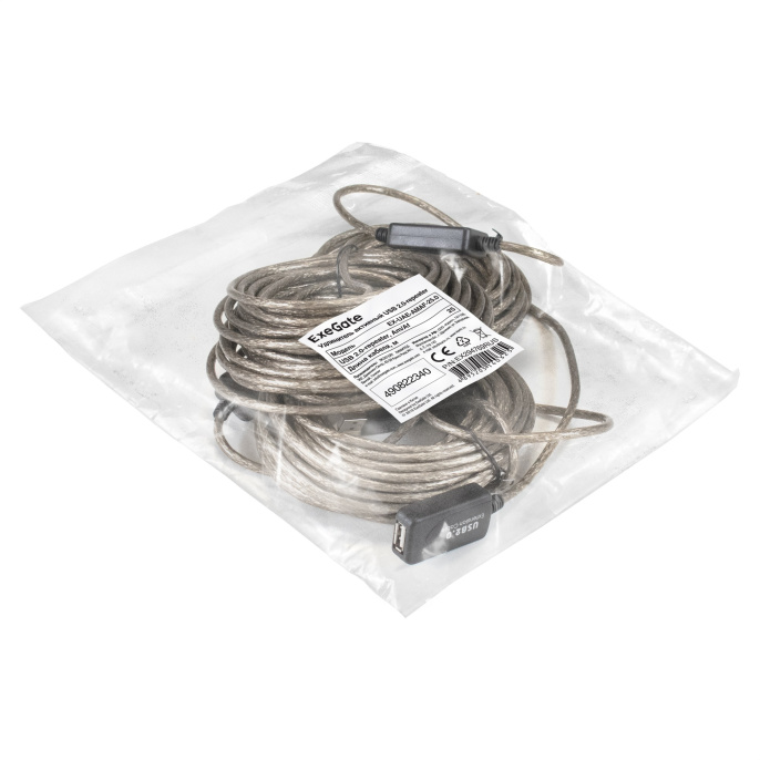 Удлинитель активный USB2.0-repeater ExeGate EX-UAE-AMAF-25.0 (Am/Af, 25м) EX294769RUS