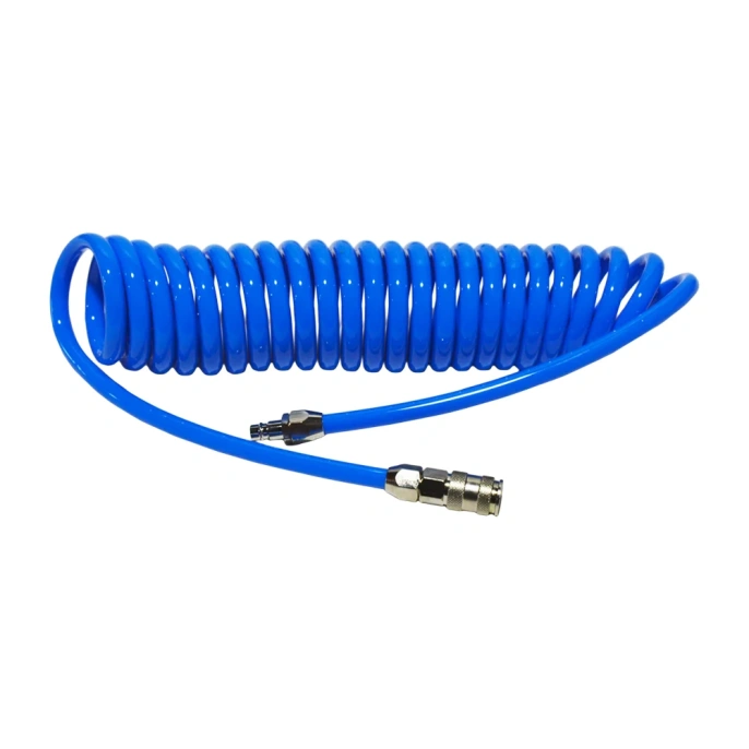 Шланг воздушный спиральный с быстросъемными соединениями 6 м; 8х12 мм; 10 бар AIST 909180120-6 00-00009033