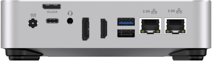 Мини ПК CHUWI AuBox AMD Ryzen 7 8745HS,  DDR5 16ГБ, 512ГБ SSD, AMD Radeon 780M,  Windows 11 Pro,  серебристый и черный
