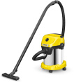 Строительный пылесос Karcher WD 3 S V-17/4/20 1000Вт (уборка: сухая/влажная/выдув/сбор воды) желтый