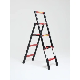 Телескопическая лестница-стремянка WORKY BLACK 4+5 ступеней, 1.1м+1.4м ARD257794