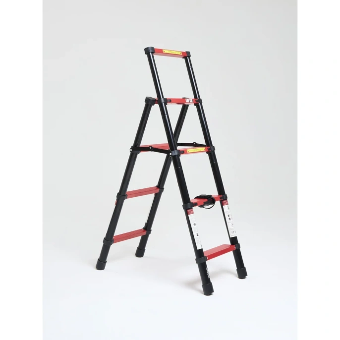 Телескопическая лестница-стремянка WORKY BLACK 4+5 ступеней, 1.1м+1.4м ARD257794