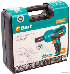 Гайковерт Bort BSR-12X авт.сеть патрон:квад.1/2" кейс в комплекте 91275837