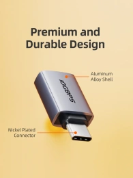 Адаптер CABLETIME CP81G (CT-CMAF10-AG) 10 Гбит/с USB3.2 USB-C Male to USB -A Female OTG алюминий