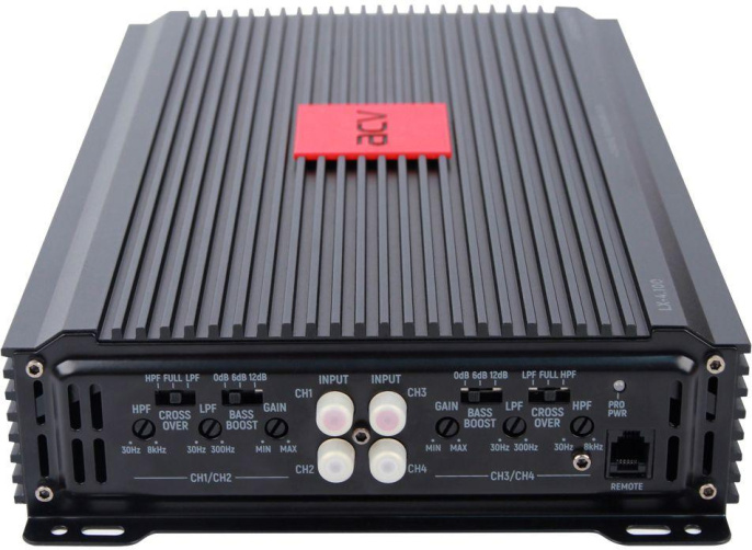 Усилитель автомобильный ACV LX-4.100,  черный [28943]