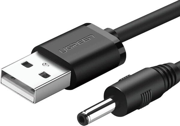 Кабель UGREEN US277-10376 USB 2.0-A to DC 3.5mm 1m. Black