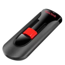 Флешка USB Sandisk Cruzer Glide 64ГБ, USB2.0, черный и красный [sdcz60-064g-b35]