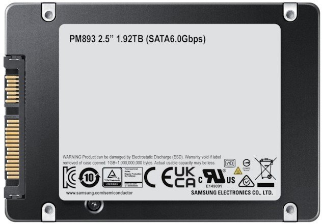 SSD накопитель Samsung PM893 MZ7L3240HCHQ-00A07 240ГБ, 2.5", SATA III, SATA, oem