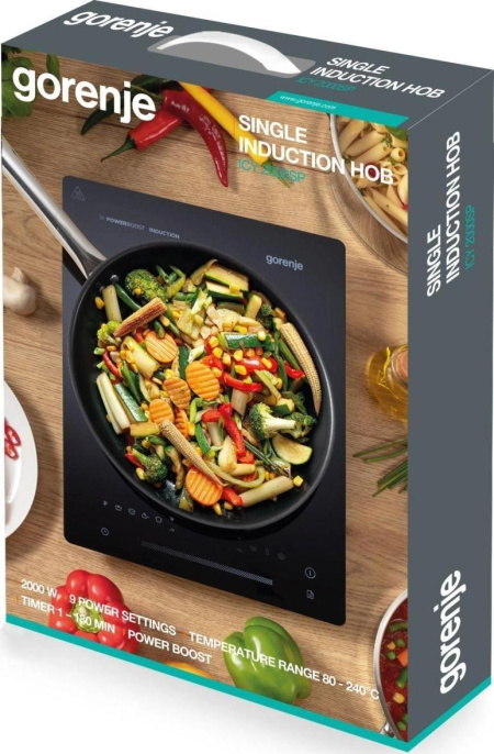 Настольная плита индукционная Gorenje ICY2000SP, стеклокерамика, черный [896878]