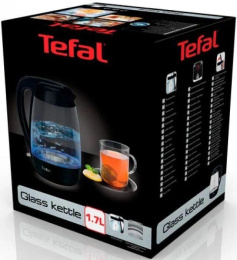 Чайник электрический Tefal KO450832 8010000465 1.7л. черный корпус: стекло/пластик 8010001400