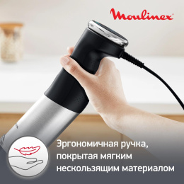 Блендер Moulinex DD67L810,  погружной,  серебристый/черный