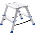 Стремянка STAIRS алюминиевая двухсторонняя с мини-платформой 2 ступени AMP202