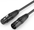 Удлинительный микрофонный аудиокабель UGREEN AV130 20711 XLR Cannon Male to Female Microphone Extension Audio Cable 3m - Black