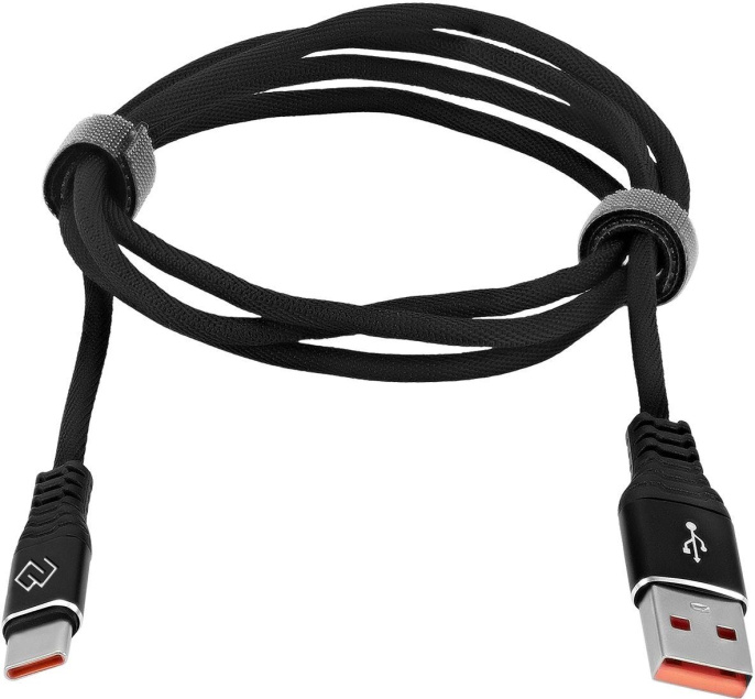 Кабель Digma USB Type-C (m) -  USB (m),  1м,  3A,  черный [dg-usba-с-1m-27w]