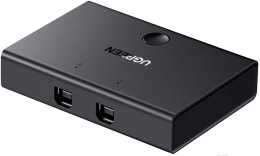 Сплиттер UGREEN 30345 30345 USB 2.0 Sharing S Witch 2x1. Цвет: черный