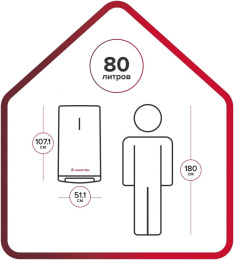 Водонагреватель Ariston Velis Style R 80 2.4кВт 80л электрический настенный/белый