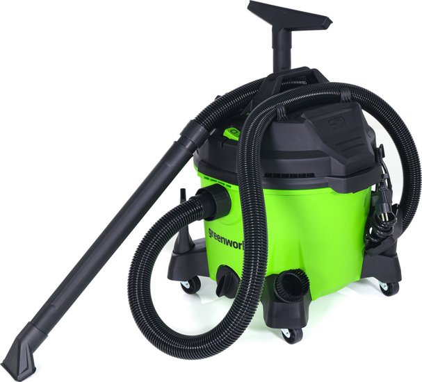 Строительный пылесос Greenworks G120WDV 1300Вт уборка: сухая/сбор воды зеленый