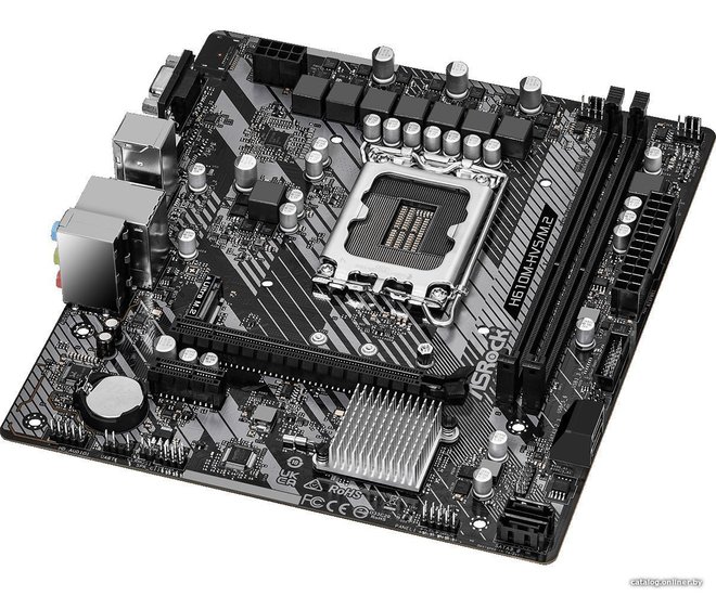 Материнская плата Asrock H610M-HVS/M.2 R2.0 Soc-1700 Intel H610 2xDDR4 mATX AC`97 8ch 7.1 GbLAN+VGA+HDMI
