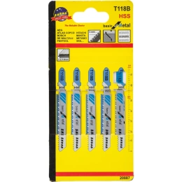 Пилки Т-118 B 5 шт; 2.0 мм; HSS; EU-хвостовик для лобзика SKRAB 20887