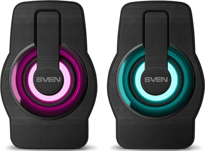 Колонки Sven 255, 2.0, черный [sv-020149]