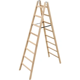 Стремянка-Ходули деревянная двусторонняя Алюмет 2х8 ступеней Серия WD1208