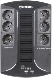 Источник бесперебойного питания IRBIS ISBR800E UPS Personal plus 800VA/480W, AVR, 6xSchuko outlets 6 w battery support